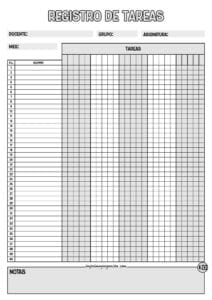 Registro de Tareas Gris