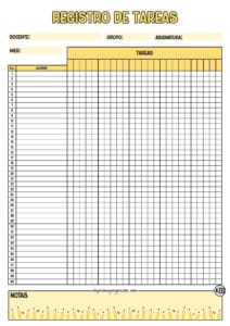 Registro de Tareas Lápices