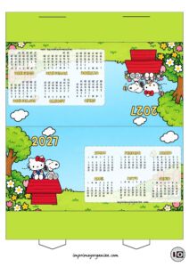 Calendario Carpa 2027 Hello Kitty y Snoopy