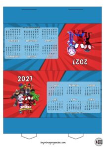 Calendario Carpa 2027 Spidey y amigos