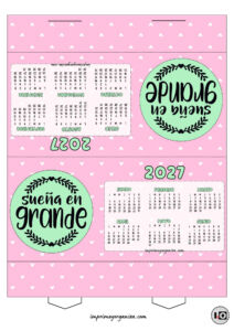 Calendario Carpa 2027 Sueña en Grande