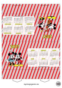 Calendario Carpa 2027 de Mickey y Minnie