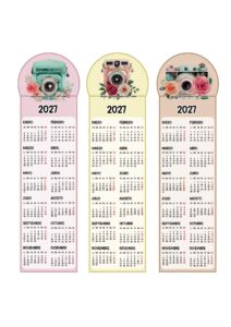 Calendarios Marcapáginas 2027 cámaras y flores