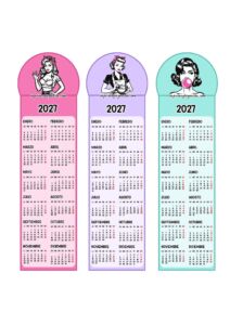 Calendarios Marcapáginas 2027 chicas pin up