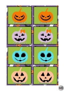 Juego de Memoria Calabazas Halloween