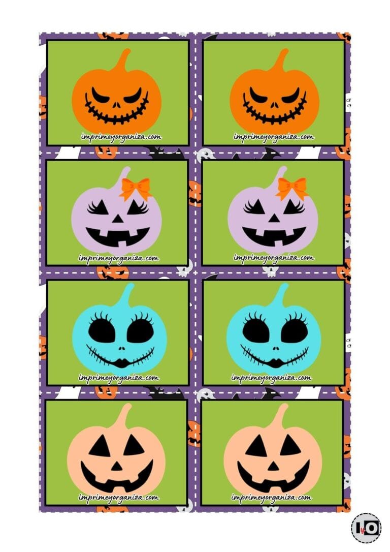Juego de Memoria Calabazas Halloween