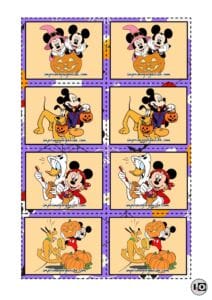 Juego de Memoria Mickey y Amigos Halloween