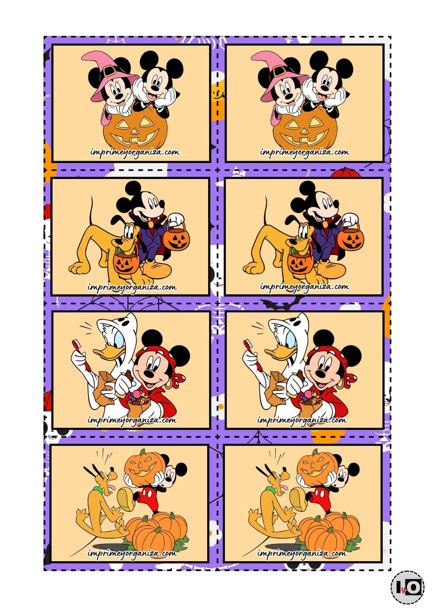 Juego de Memoria Mickey y Amigos Halloween