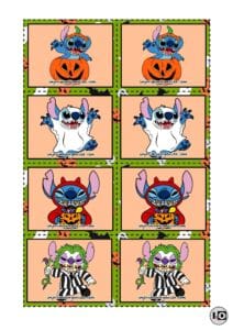 Juego de Memoria Stitch Halloween