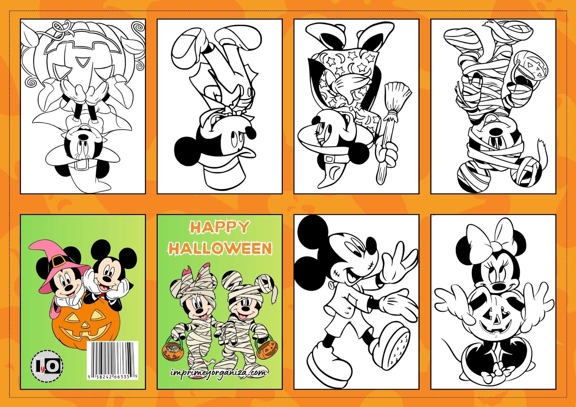 Librito de Mickey y Minnie Halloween