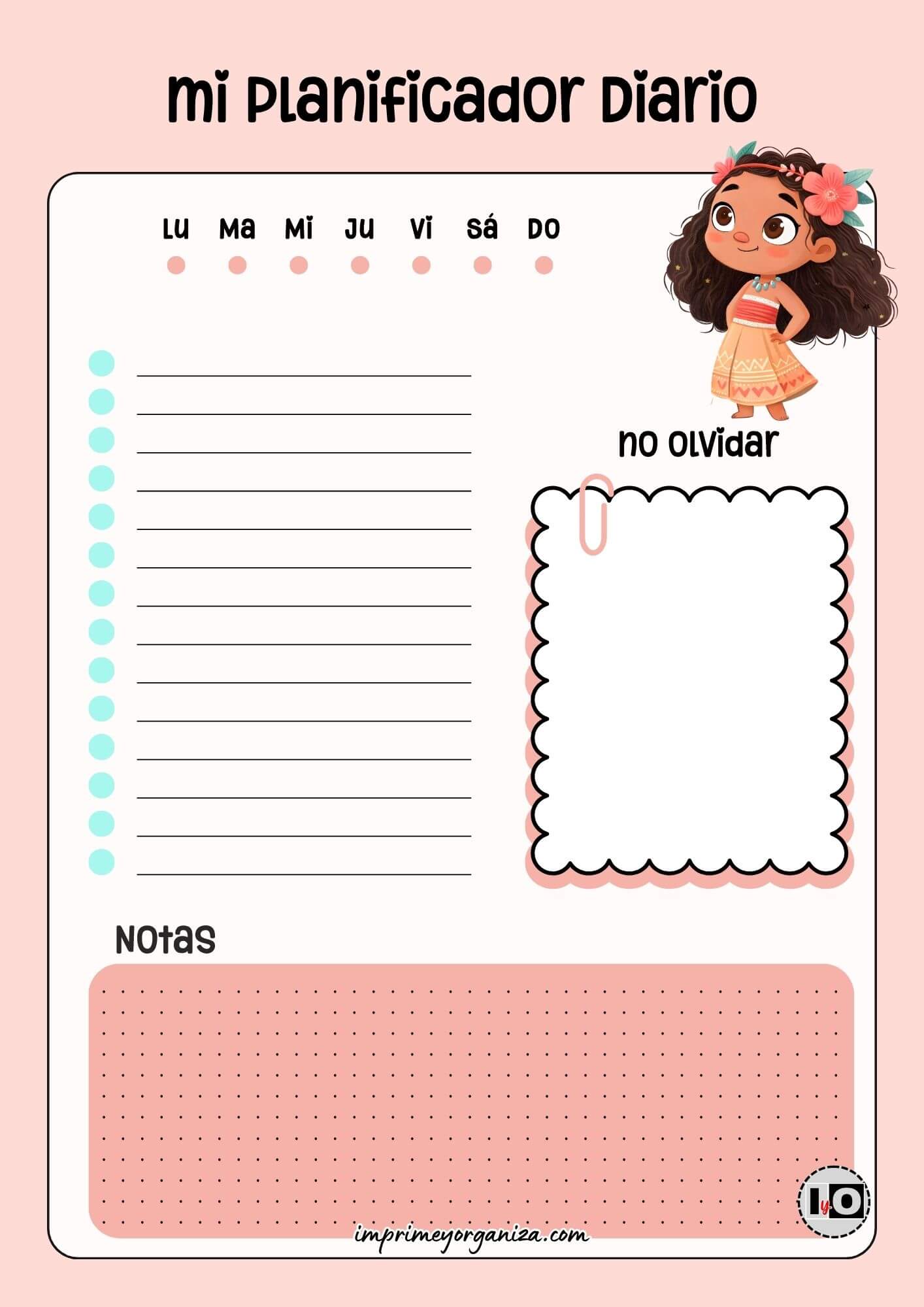 Planificador Diario Moana