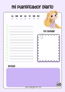 Planificador Diario Rapunzel