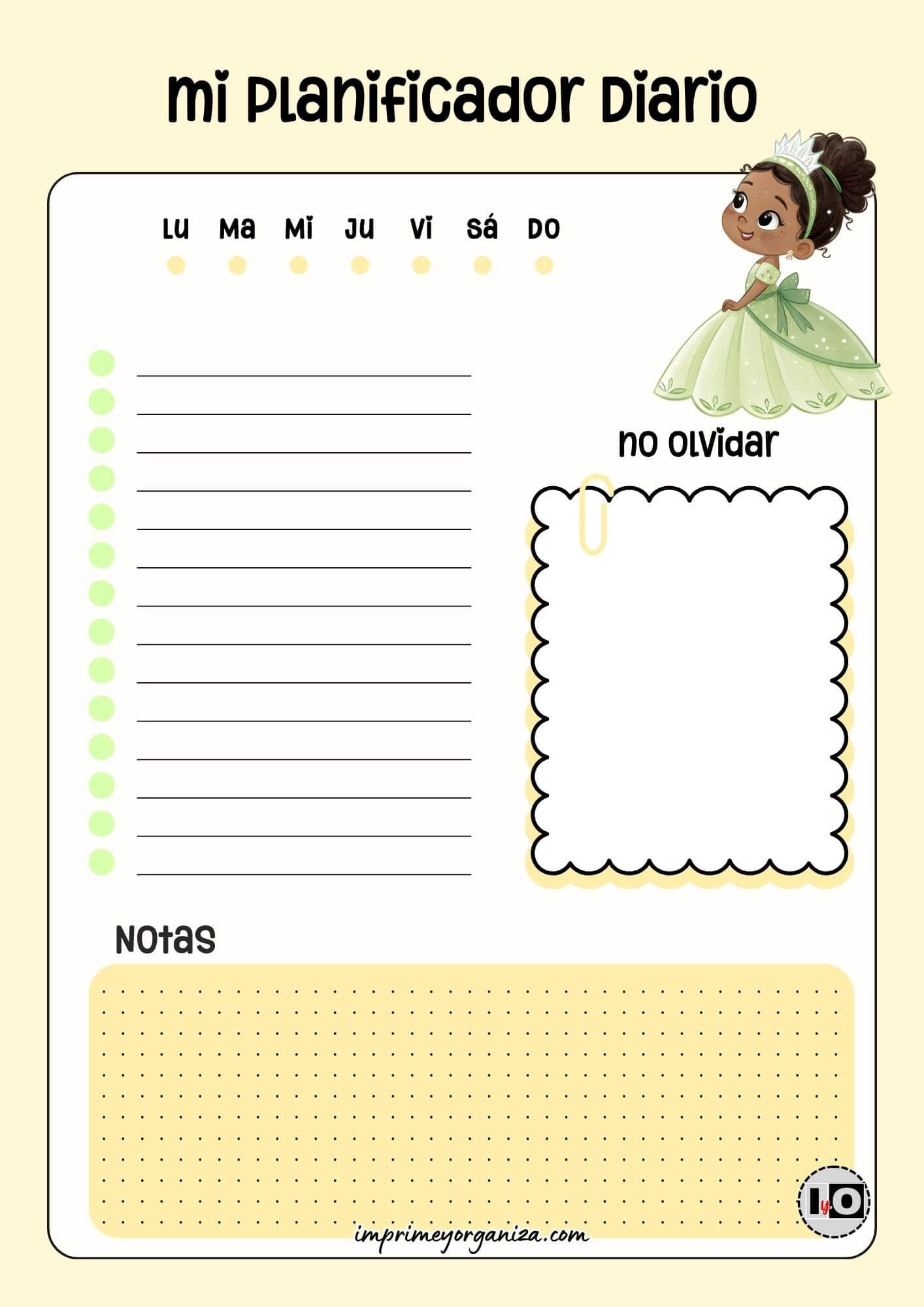 Planificador Diario Tiana