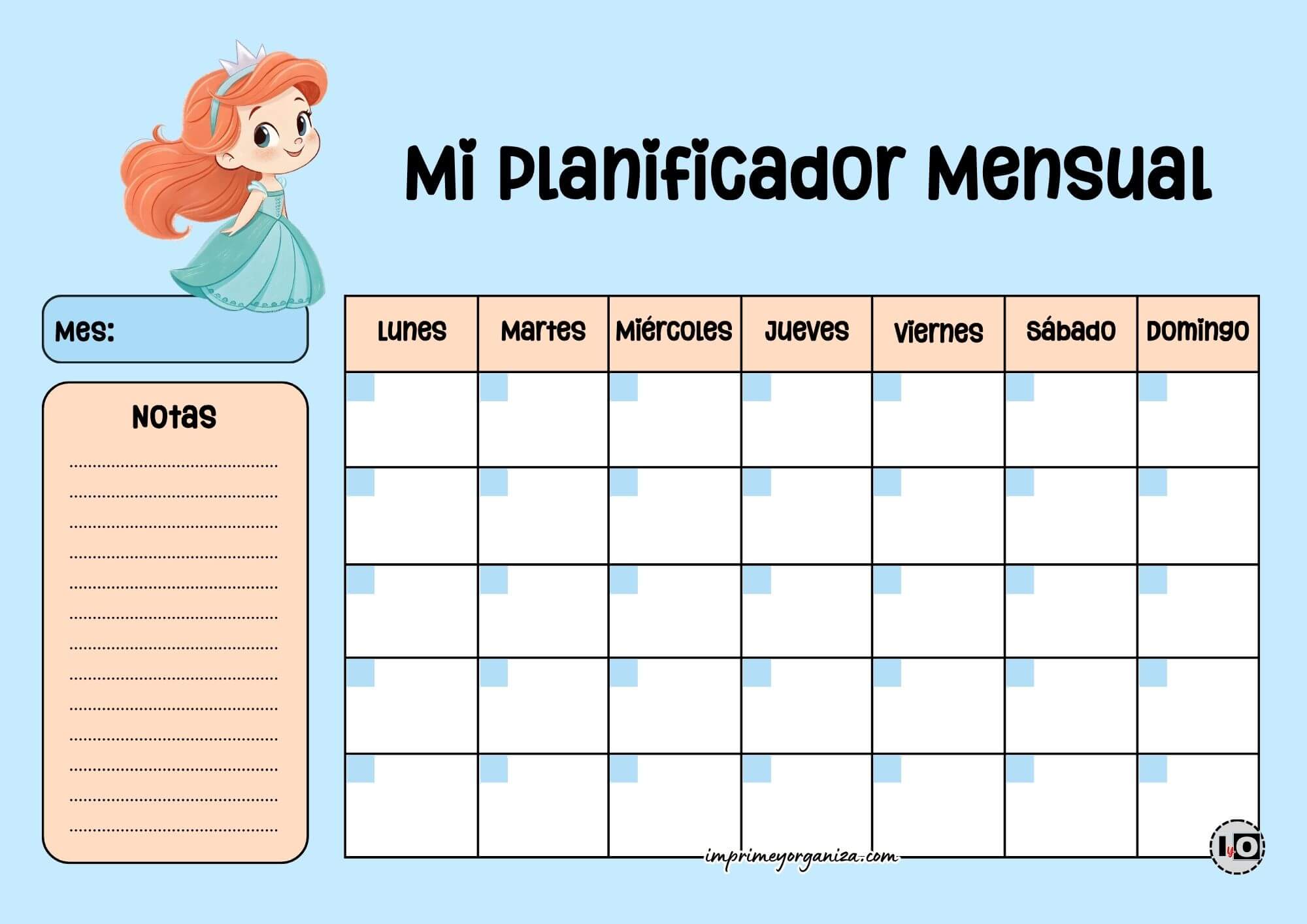 Planificador Mensual Ariel