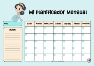 Planificador Mensual Jasmine