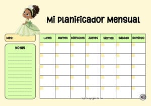 Planificador Mensual Tiana