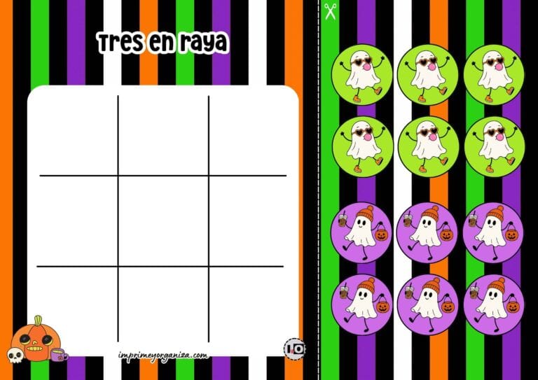 Tres en Raya Halloween Fantasmas