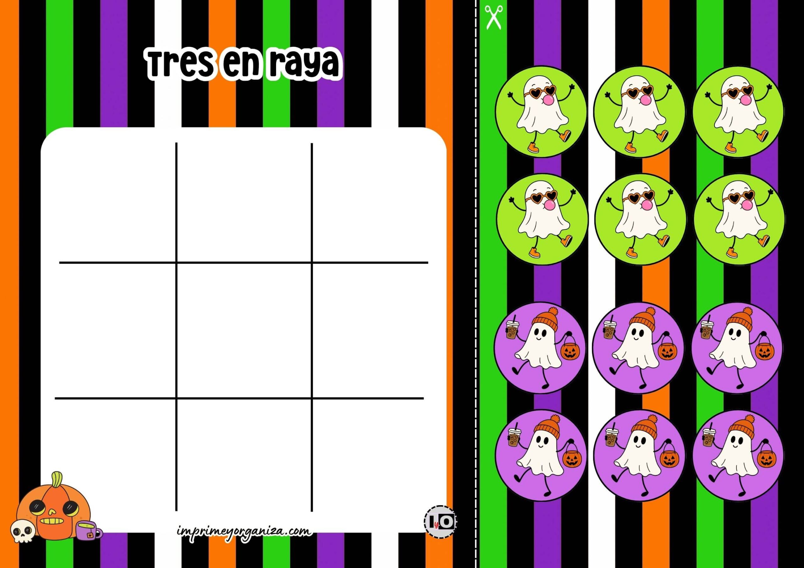Tres en Raya Halloween Fantasmas