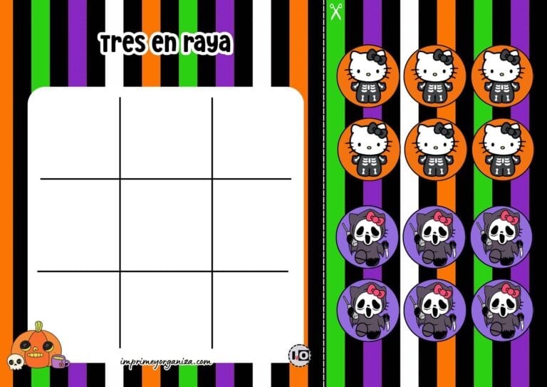 Tres en Raya Halloween Hello Kitty